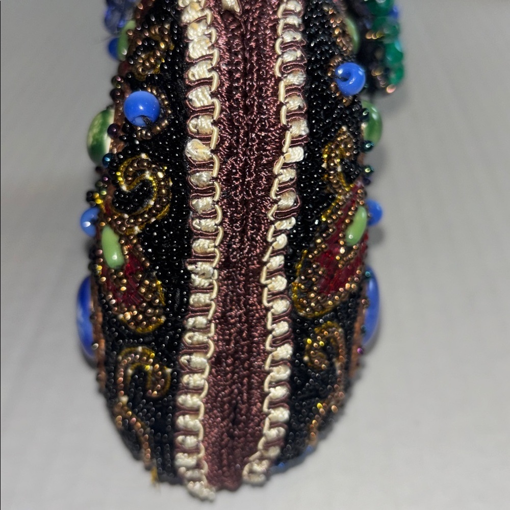 BUTLER & WILSON VINTAGE BEADED HANDBAG COLORFUL ADORNMENT WITH SNAP CLOSURE - Picture 9 of 16